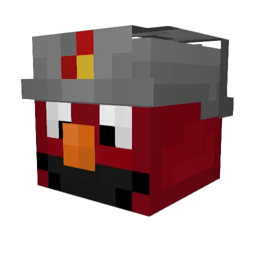 ChromeCrystal Minecraft avatar head, 3D render