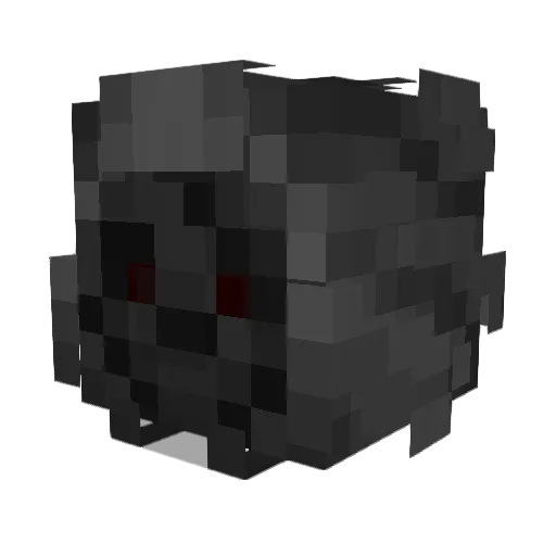 ChromeCuh Minecraft avatar head, 3D render