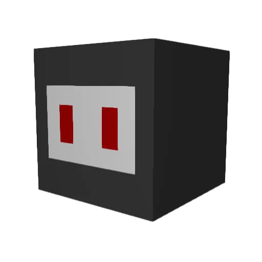 ChromeDemon Minecraft avatar head, 3D render