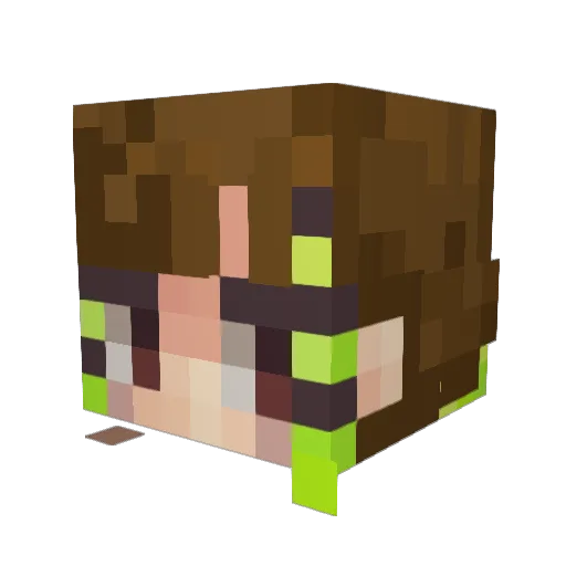 ChromeEater Minecraft avatar head, 3D render