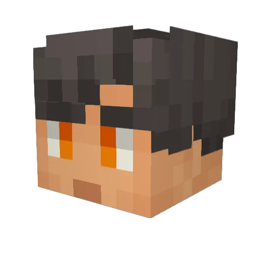 ChromeFenix Minecraft avatar head, 3D render