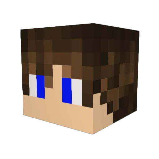 ChromeHart Minecraft avatar head, 3D render