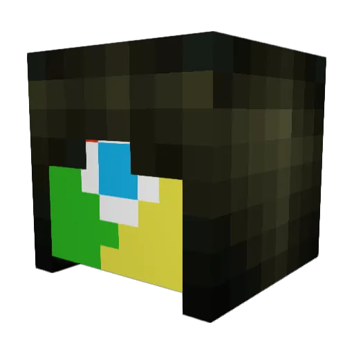 ChromeRanger Minecraft avatar head, 3D render