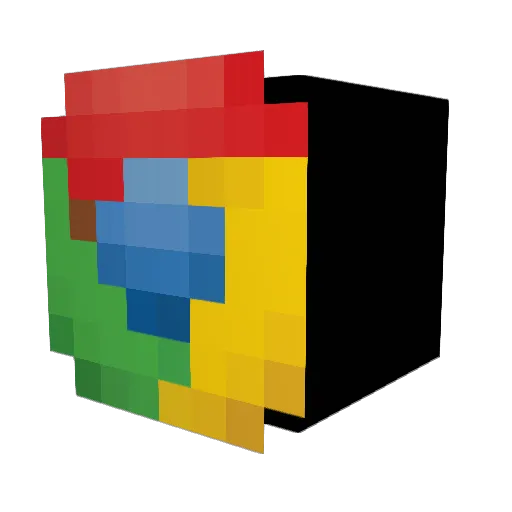 ChromeUpdate Minecraft avatar head, 3D render