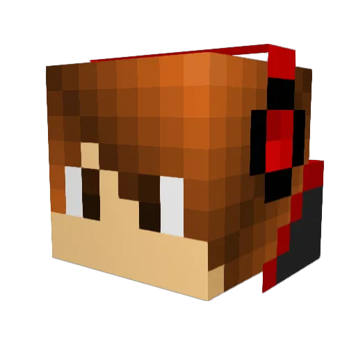ChromeWolfe Minecraft avatar head, 3D render