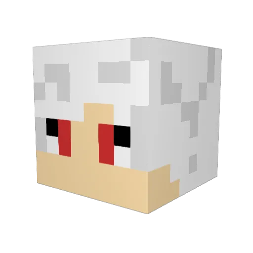 Chrome_97 Minecraft avatar head, 3D render