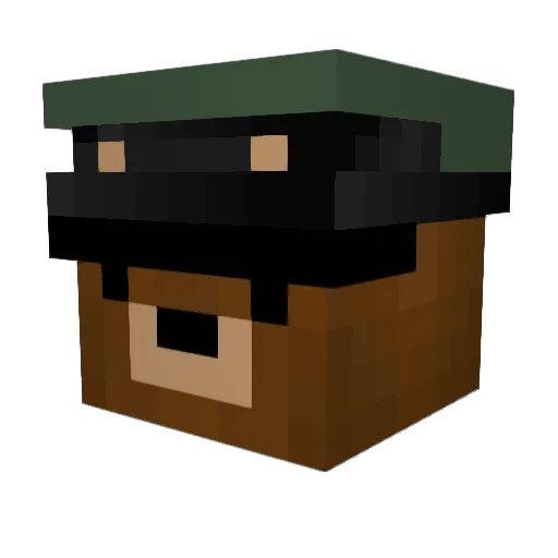 Chrome_DarkzZ Minecraft avatar head, 3D render