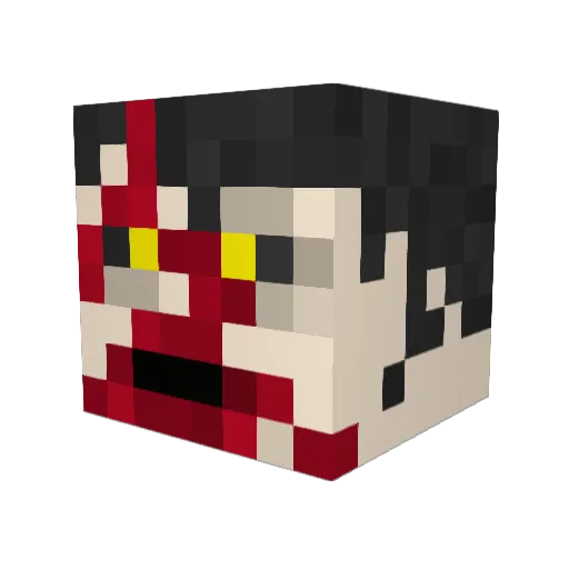 Chrome_Rodent Minecraft avatar head, 3D render