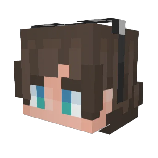 Chromedx Minecraft avatar head, 3D render