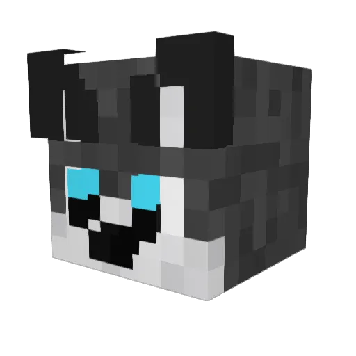 Chromeehus Minecraft avatar head, 3D render