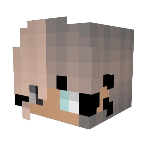 ChromekPL Minecraft avatar head, 3D render