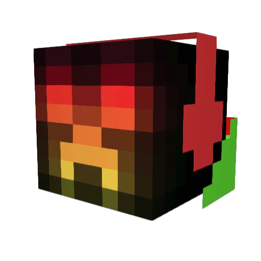 Chroney Minecraft avatar head, 3D render
