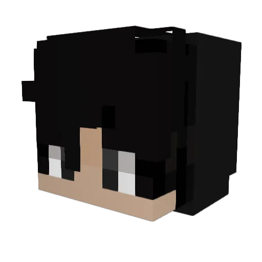 Chroniccccc Minecraft avatar head, 3D render