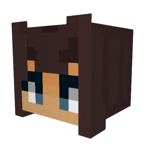 Chronikus Minecraft avatar head, 3D render