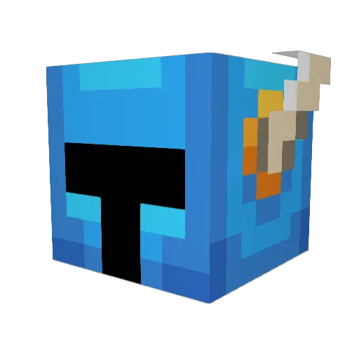 Chronk_ Minecraft avatar head, 3D render