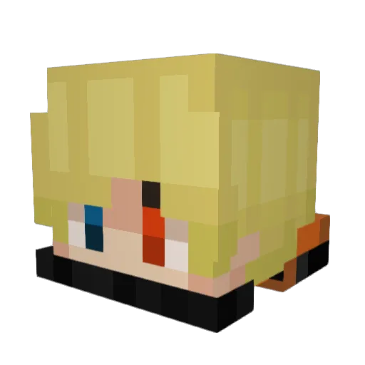 Chrono7s Minecraft avatar head, 3D render