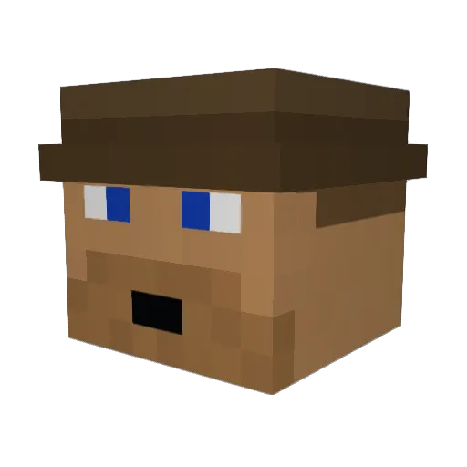 Chrono945 Minecraft avatar head, 3D render