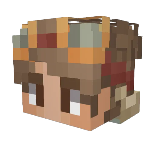 ChronoBlack97 Minecraft avatar head, 3D render