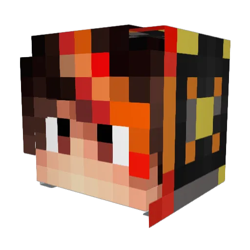 ChronoFuryYT Minecraft avatar head, 3D render