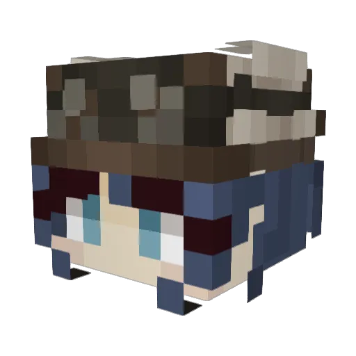 ChronoKyoo Minecraft avatar head, 3D render