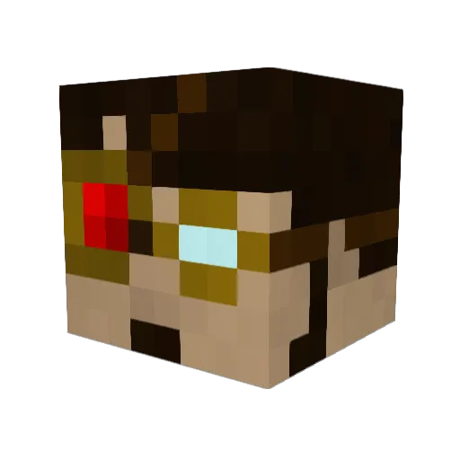 ChronoShot Minecraft avatar head, 3D render