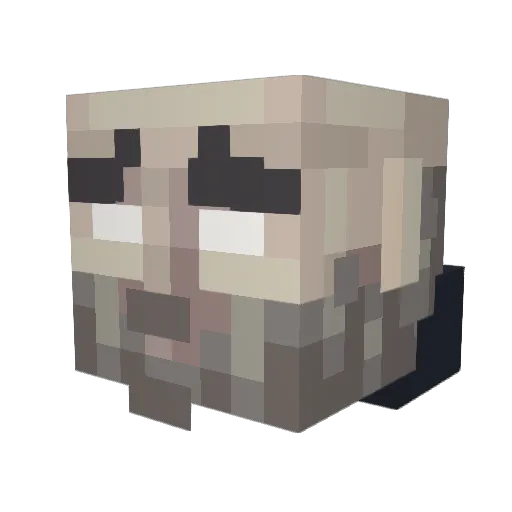 ChronoVoid Minecraft avatar head, 3D render