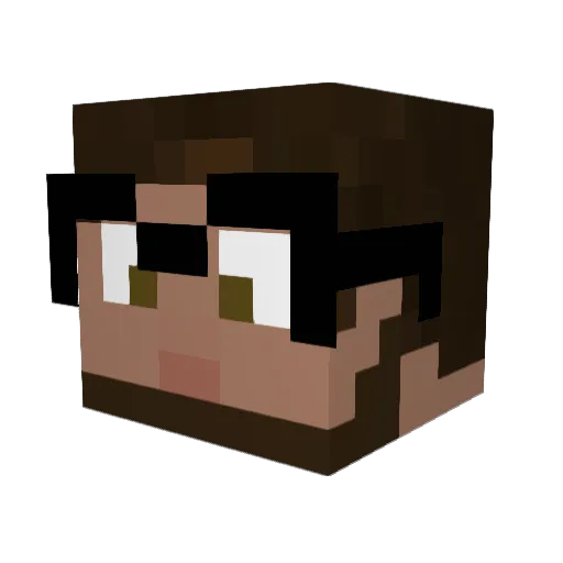 Chrono_man Minecraft avatar head, 3D render