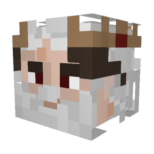Chronoaxiom Minecraft avatar head, 3D render