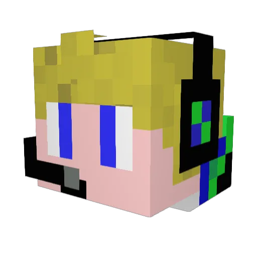 Chronody Minecraft avatar head, 3D render