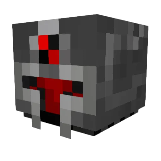 Chronoman Minecraft avatar head, 3D render