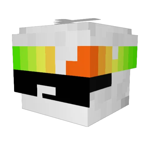 Chronori Minecraft avatar head, 3D render