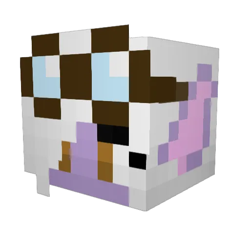 Chronostix Minecraft avatar head, 3D render