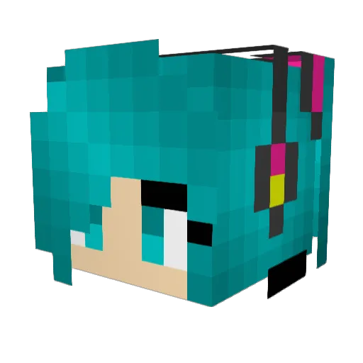 Chronovinct Minecraft avatar head, 3D render