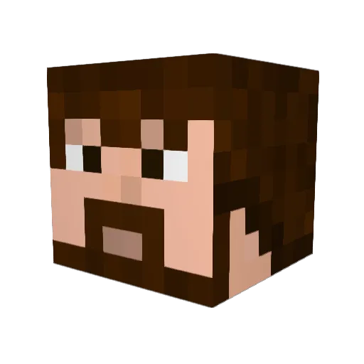 Chronoxeno Minecraft avatar head, 3D render
