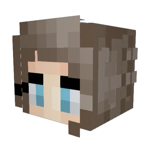 Chronus125 Minecraft avatar head, 3D render