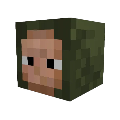 Chrossler Minecraft avatar head, 3D render