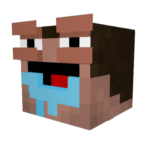 Chrothium Minecraft avatar head, 3D render