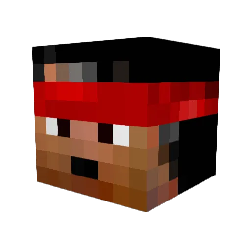 Chrumkac Minecraft avatar head, 3D render