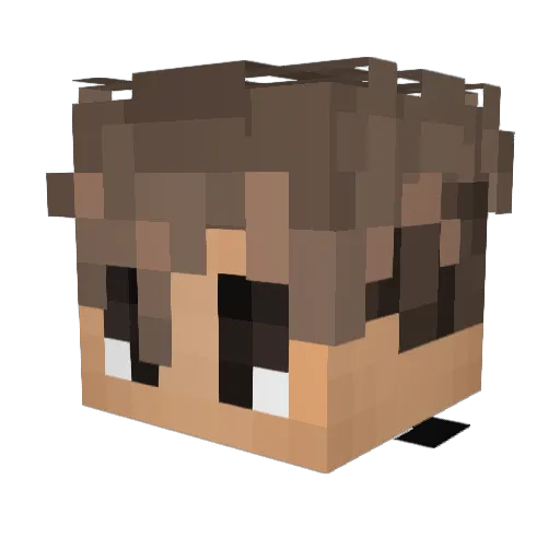 ChrxsMC Minecraft avatar head, 3D render