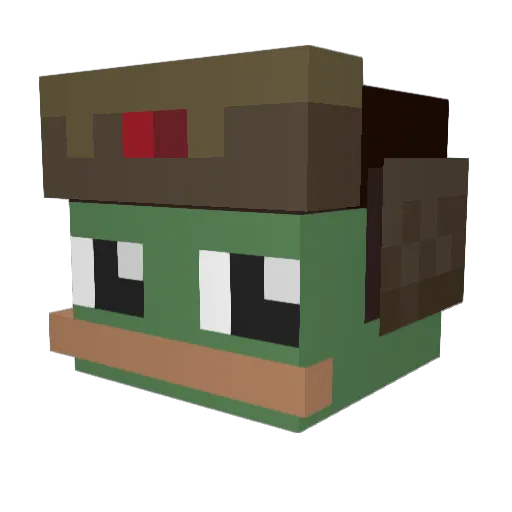 Chry0007 Minecraft avatar head, 3D render