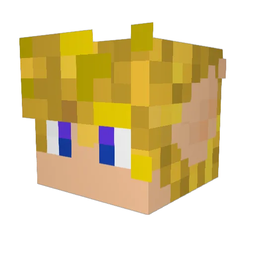 Chrys1lers Minecraft avatar head, 3D render