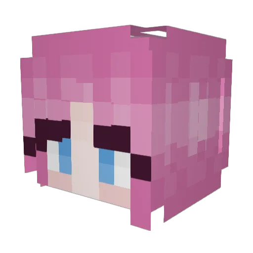 Chrysae Minecraft avatar head, 3D render