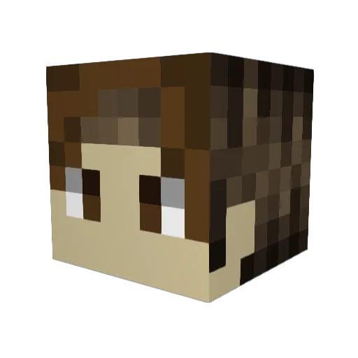 ChrystahDK Minecraft avatar head, 3D render