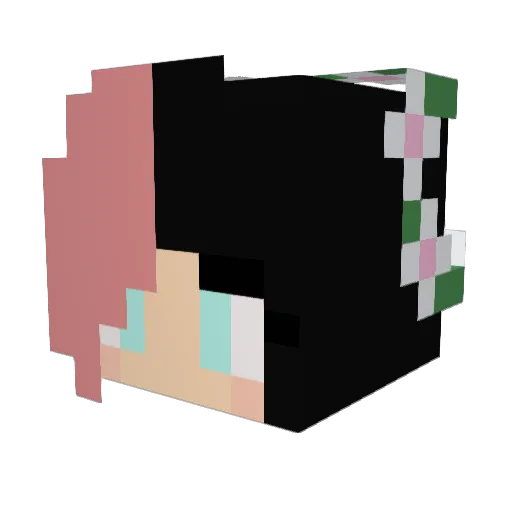 Chrystal521 Minecraft avatar head, 3D render