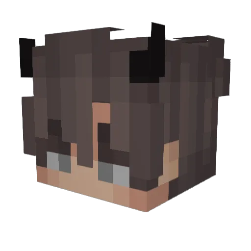 Chrystal_Me3th Minecraft avatar head, 3D render