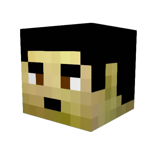 Chryzon Minecraft avatar head, 3D render