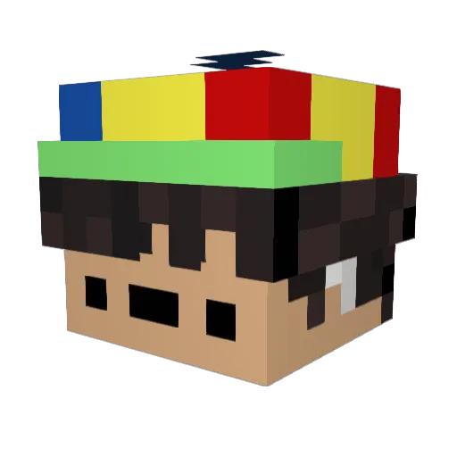 Chrzonszczyk Minecraft avatar head, 3D render