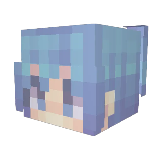 Chtholly__ Minecraft avatar head, 3D render