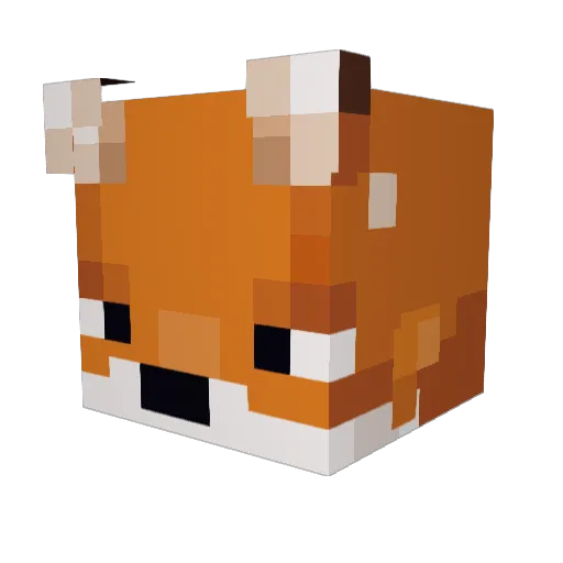 Chu03 Minecraft avatar head, 3D render