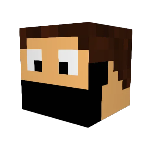 ChuCk230e Minecraft avatar head, 3D render